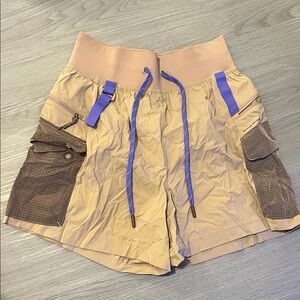 Lululemon Athletica Tan Shorts with Brown Accents